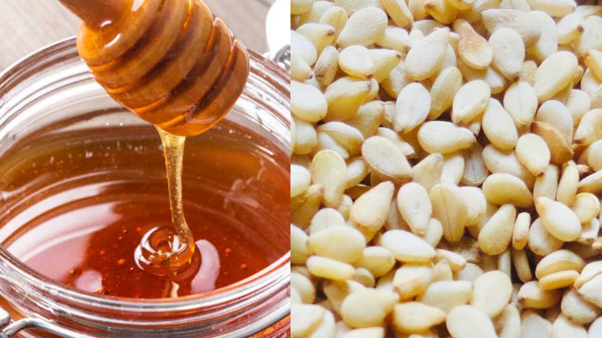 Honey With Sesame Seeds take them daily for many benefits 